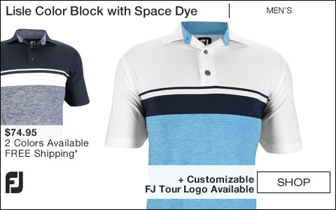 FJ Lisle Color Block with Space Dye Golf Shirts - FJ Tour Logo Available