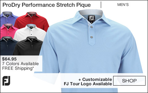 FJ ProDry Performance Stretch Pique Golf Shirts - FJ Tour Logo Available