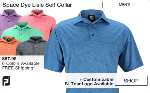 FJ Space Dye Lisle Self Collar Golf Shirts - FJ Tour Logo Available