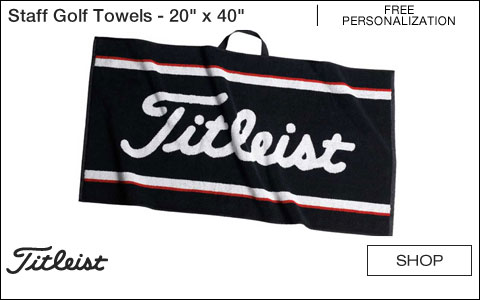 Titleist Staff Golf Towels - 20in x 40in - Free Personalization