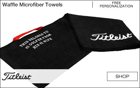 Titleist Waffle Microfiber Golf Towels - Free Personalization