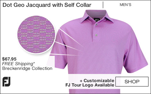 FJ Dot Geo Jacquard Golf Shirts - Breckenridge Collection - FJ Tour Logo Available