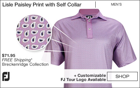 FJ Lisle Paisley Print Golf Shirts - Breckenridge Collection - FJ Tour Logo Available