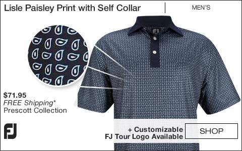 FJ Lisle Paisley Print Golf Shirts - Prescott Collection - FJ Tour Logo Available