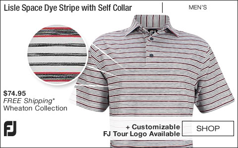 FJ Lisle Space Dye Stripe Golf Shirts - Wheaton Collection - FJ Tour Logo Available