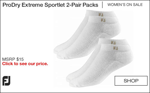 FJ ProDry Extreme Sportlet Women's Golf Socks - 2-Pair Packs - ON SALE