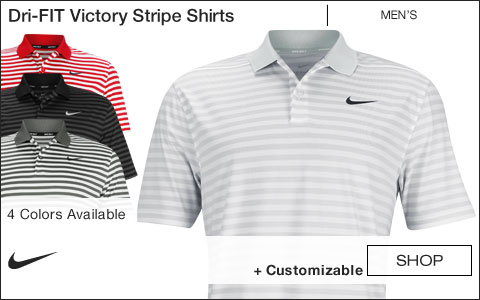 Nike Dri-FIT Victory Stripe Golf Shirts