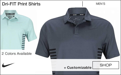 Nike Dri-FIT Print Golf Shirts