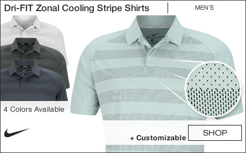 Nike Dri-FIT Zonal Cooling Stripe Golf Shirts