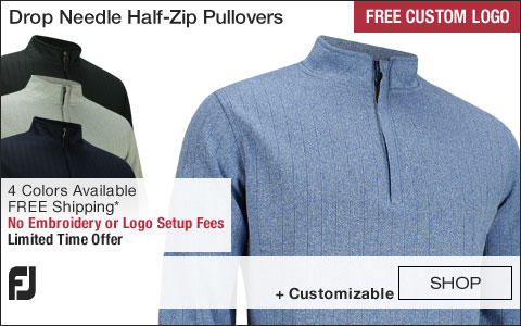 FJ Drop Needle Half-Zip Golf Pullovers with Gathered Waist - FREE CUSTOM LOGO WEEKEND