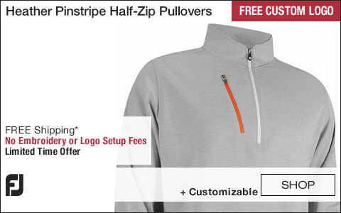 FJ Heather Pinstripe Half-Zip Golf Pullovers - FREE CUSTOM LOGO WEEKEND