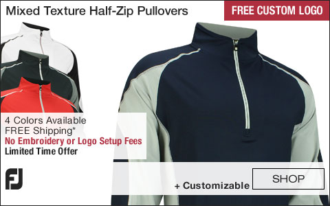 FJ Mixed Texture Half-Zip Golf Pullovers - FREE CUSTOM LOGO WEEKEND