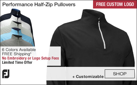 FJ Performance Half-Zip Golf Pullovers with Gathered Waist - FREE CUSTOM LOGO WEEKEND