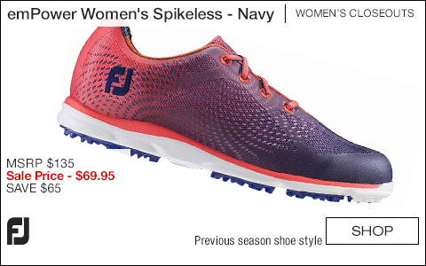 FJ emPower Women's Spikeless Golf Shoes - Navy - CLOSEOUTS