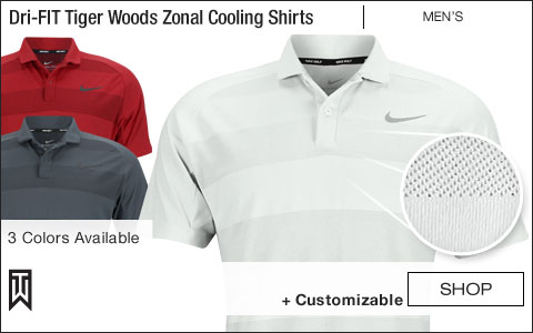 Nike Dri-FIT Tiger Woods Zonal Cooling Golf Shirts