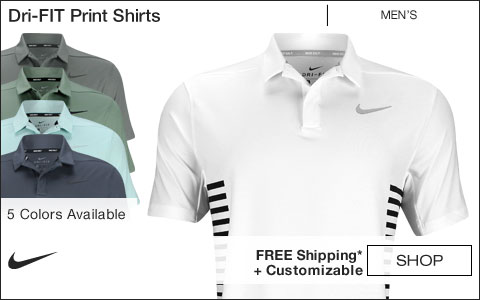 Nike Dri-FIT Print Golf Shirts