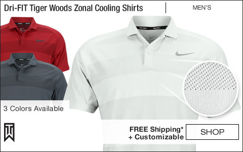 Nike Dri-FIT Tiger Woods Zonal Cooling Golf Shirts