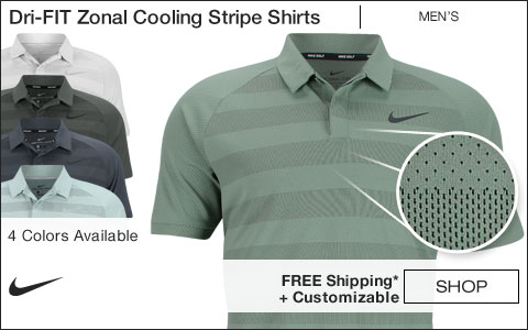 Nike Dri-FIT Zonal Cooling Stripe Golf Shirts