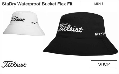 Titleist StaDry Waterproof Bucket Flex Fit Golf Hats