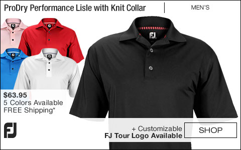 FJ ProDry Performance Lisle Golf Shirts with Knit Collar - FJ Tour Logo Available