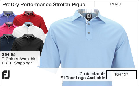 FJ ProDry Performance Stretch Pique Golf Shirts - FJ Tour Logo Available