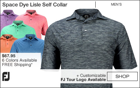 FJ 	Space Dye Lisle Self Collar Golf Shirts - FJ Tour Logo Available