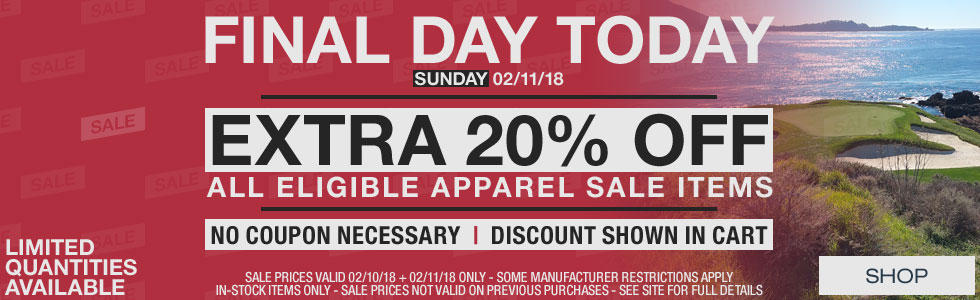 This Weekend Only - Extra 20% Off All Eligible Apparel Sale Items