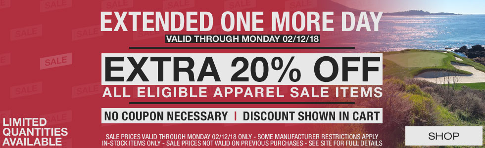 This Weekend Only - Extra 20% Off All Eligible Apparel Sale Items