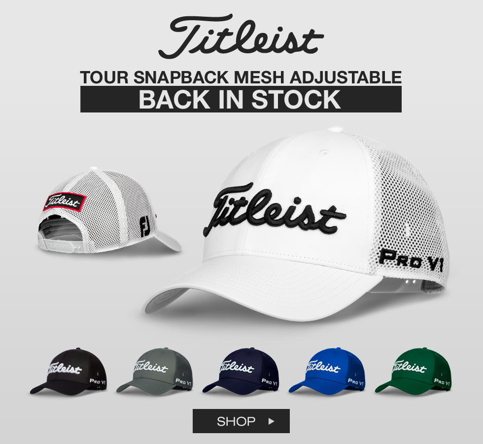 Titleist Tour Snapback Mesh Adjustable Golf Hats Are Back In Stock