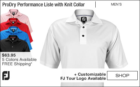 FJ ProDry Performance Lisle Golf Shirts with Knit Collar - FJ Tour Logo Available