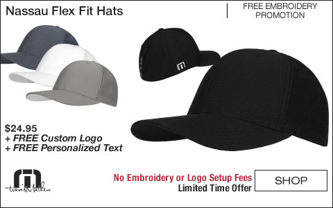 Travis Mathew 	Nassau Flex Fit Golf Hats - FREE CUSTOMIZATION PROMO