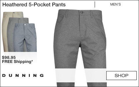 Dunning Heathered 5-Pocket Golf Pants