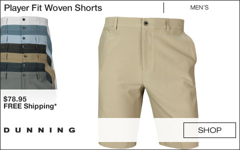 Dunning Player Fit Woven Golf Shorts