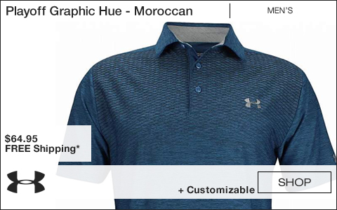 Under Armour Playoff Graphic Hue Golf Shirts - Moroccan