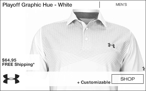 Under Armour Playoff Graphic Hue Golf Shirts - White