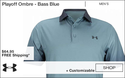 Under Armour Playoff Ombre Golf Shirts - Bass Blue