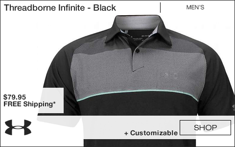 Under Armour Threadborne Infinite Golf Shirts - Black