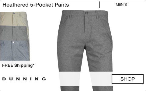 Dunning Heathered 5-Pocket Golf Pants