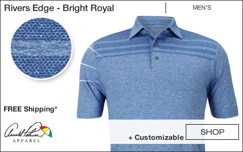 Arnold Palmer Rivers Edge Golf Shirts - Bright Royal