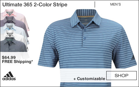 Adidas Ultimate 365 2-Color Stripe Golf Shirts