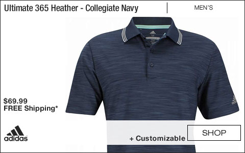 Adidas Ultimate 365 Heather Golf Shirts - Collegiate Navy