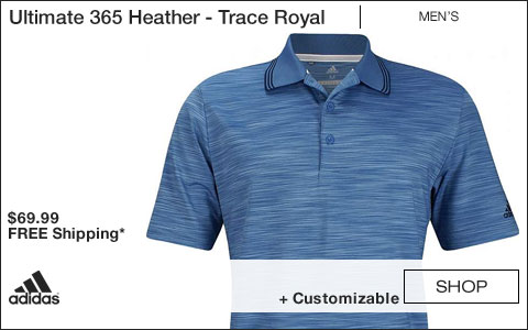 Adidas Ultimate 365 Heather Golf Shirts - Trace Royal