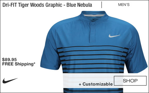 Nike Dri-FIT Tiger Woods Graphic Golf Shirts - Blue Nebula