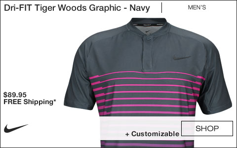 Nike Dri-FIT Tiger Woods Graphic Golf Shirts - Navy