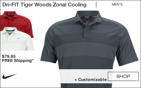 Nike Dri-FIT Tiger Woods Zonal Cooling Golf Shirts