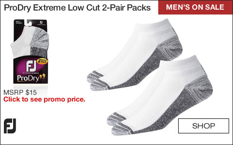 FJ ProDry Extreme Low Cut Golf Socks 2-Pair Packs - ON SALE