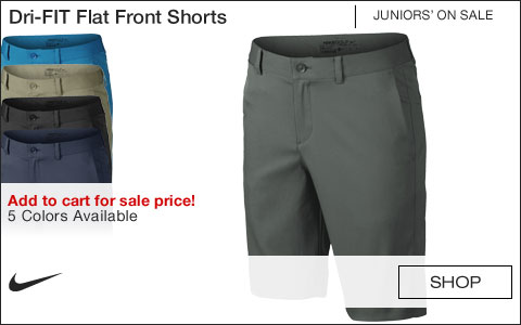 Nike Dri-FIT Flat Front Junior Golf Shorts - ON SALE