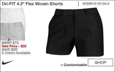 Nike Women's Dri-FIT 4.5in Flex Woven Golf Shorts - ON SALE