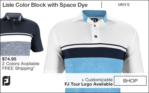 FJ Lisle Color Block with Space Dye Golf Shirts - FJ Tour Logo Available