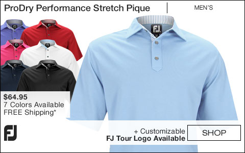 FJ ProDry Performance Stretch Pique Golf Shirts - FJ Tour Logo Available